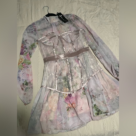 Miss Ord Floral Print Mini Dress - Picture 4 of 8